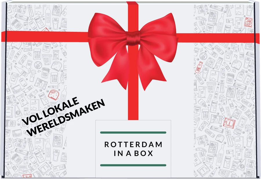 Rotterdam in a Box cadeaudoos met rode strik